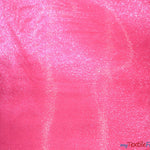 Load image into Gallery viewer, Crystal Organza Fabric | Sparkle Sheer Organza | 60&quot; Wide | Sample Swatch | Multiple Colors | Fabric mytextilefabric Sample Swatches Lipstick Pink 
