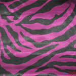 Load image into Gallery viewer, Animal Zebra Satin Fabric | Soft Satin Zebra Charmeuse Fabric | 60&quot; Wide | Multiple Colors | Fabric mytextilefabric Yards Magenta Zebra 
