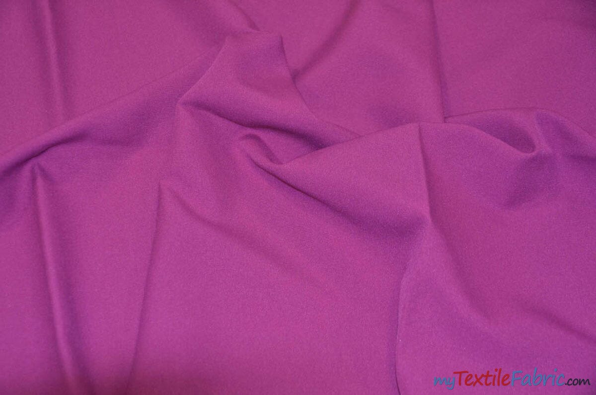 60" Wide Polyester Fabric Sample Swatches | Visa Polyester Poplin Sample Swatches | Basic Polyester for Tablecloths, Drapery, and Curtains | Fabric mytextilefabric Sample Swatches Magenta 