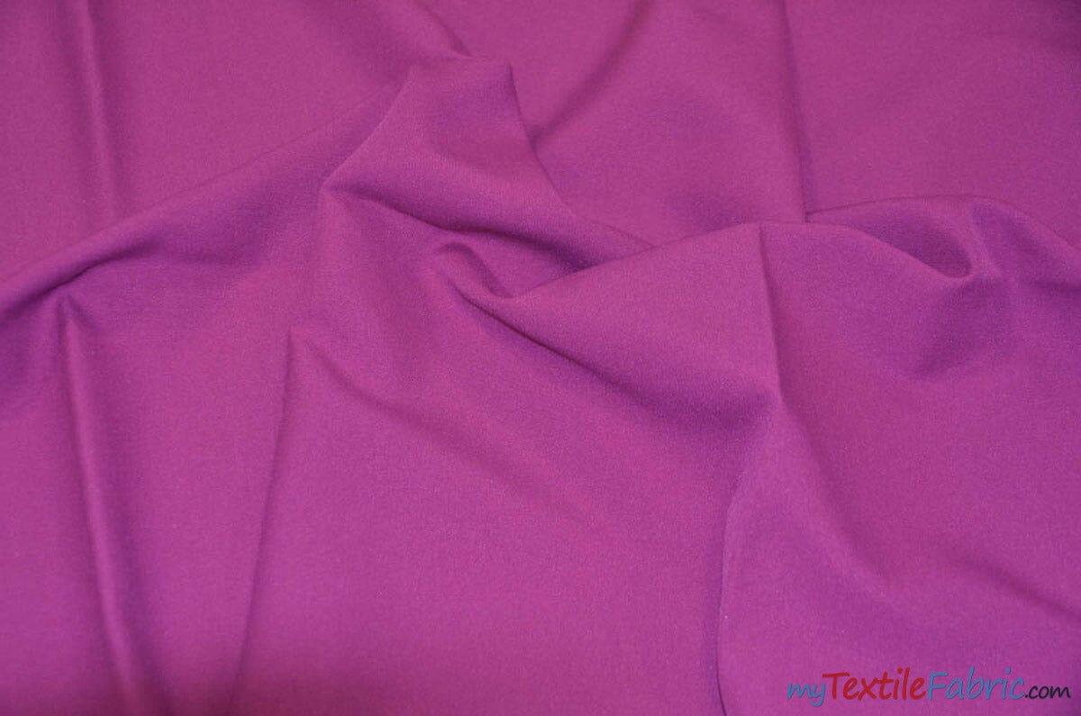 60" Wide Polyester Fabric Sample Swatches | Visa Polyester Poplin Sample Swatches | Basic Polyester for Tablecloths, Drapery, and Curtains | Fabric mytextilefabric Sample Swatches Magenta 