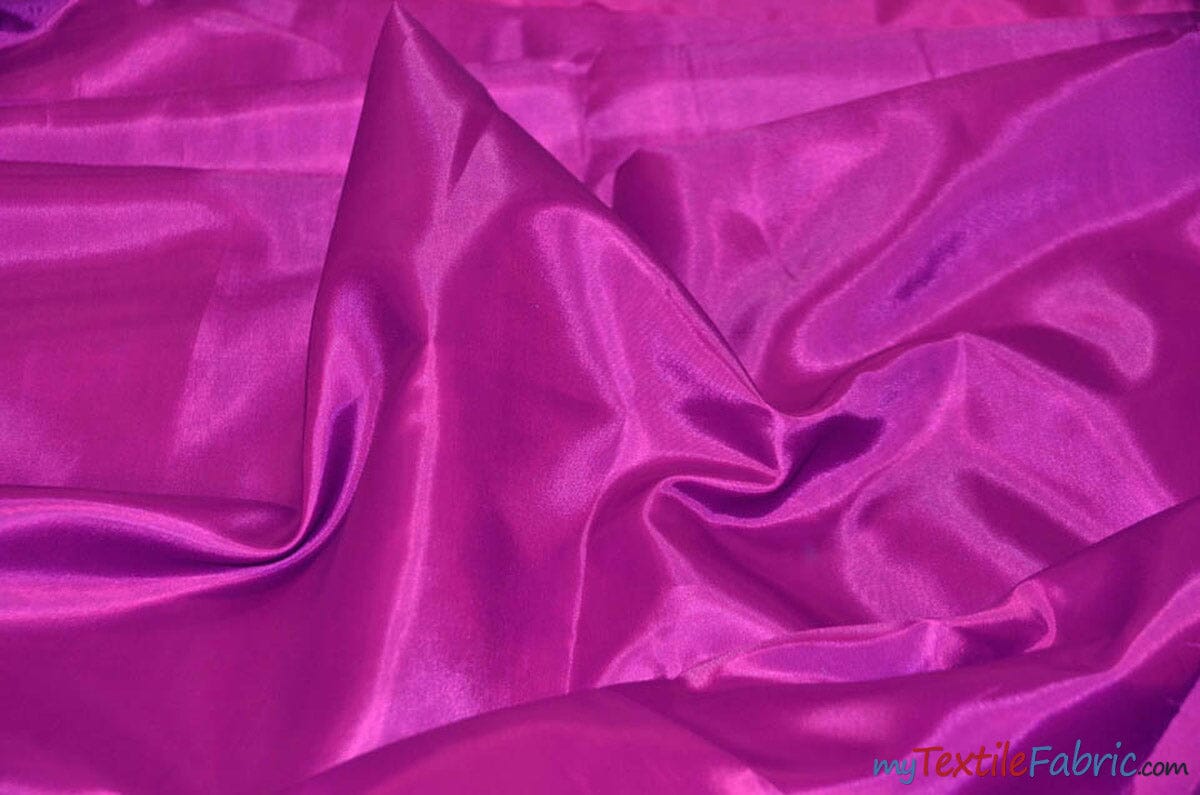 Polyester Silky Habotai Lining | 58" Wide | Super Soft and Silky Poly Habotai Fabric | Wholesale Bolt | Multiple Colors | Digital Printing, Apparel Lining, Drapery and Decor | Fabric mytextilefabric Bolts Magenta 
