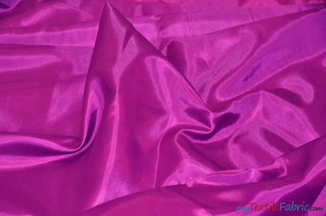 Polyester Silky Habotai Lining | 58" Wide | Super Soft and Silky Poly Habotai Fabric | Continuous Yards | Multiple Colors | Digital Printing, Apparel Lining, Drapery and Decor | Fabric mytextilefabric Yards Magenta 