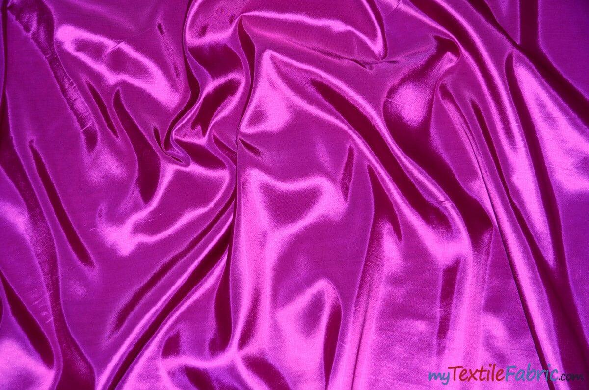 Taffeta Fabric | Two Tone Taffeta Fabric | Non Stretch Taffeta | 60" Wide | Multiple Solid Colors | Continuous Yards | Fabric mytextilefabric Yards Magenta 