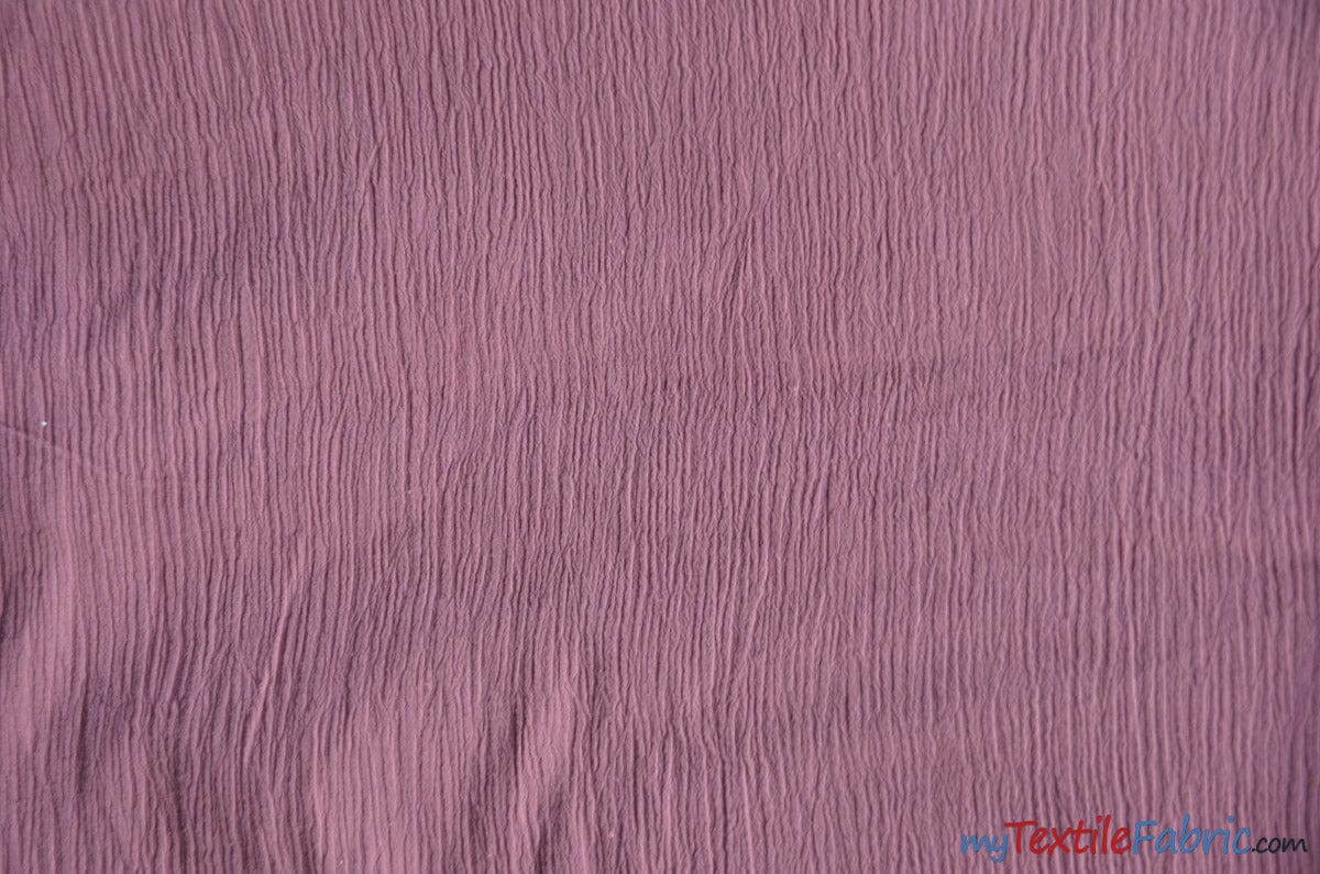 100% Cotton Gauze Fabric | Soft Lightweight Cotton Muslin | 48" Wide | Continuous Yard | Fabric mytextilefabric Yards Mauve 