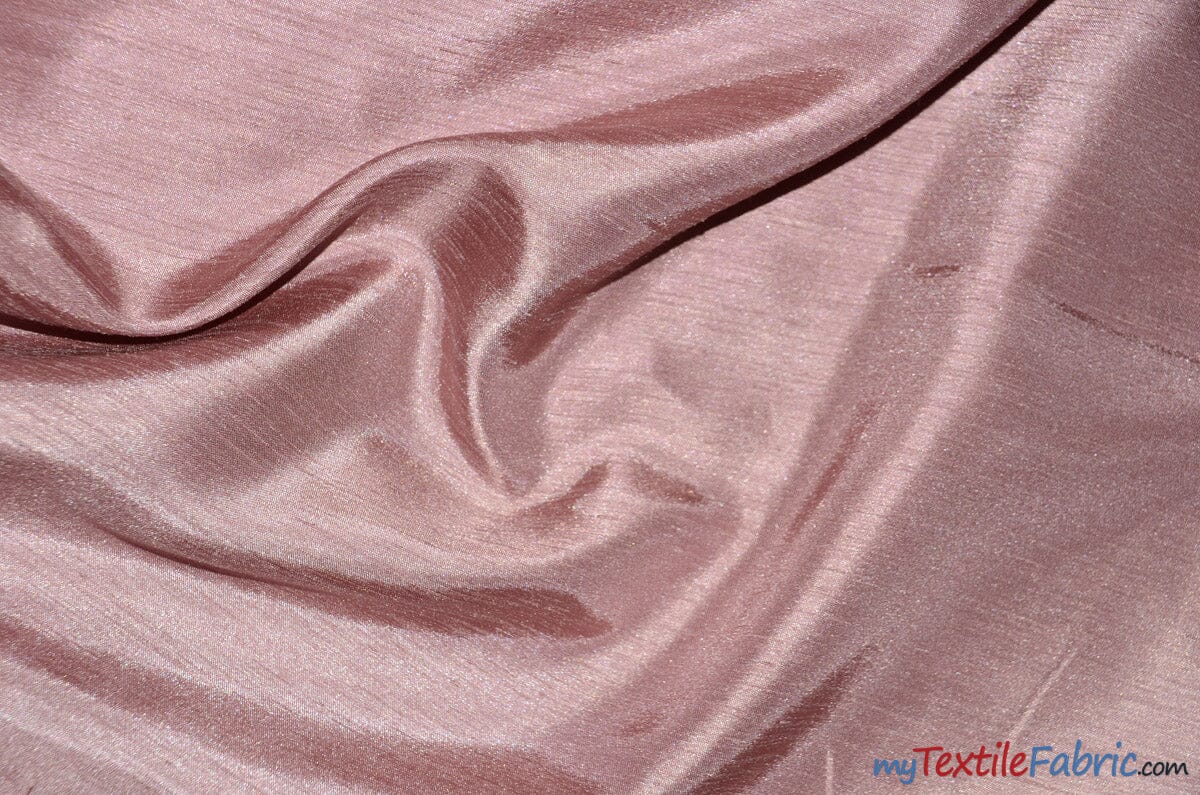Shantung Satin Fabric | Satin Dupioni Silk Fabric | 60" Wide | Multiple Colors | Continuous Yards | Fabric mytextilefabric Yards Mauve 