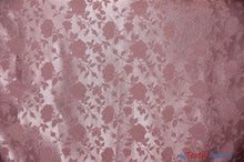 Load image into Gallery viewer, Satin Jacquard | Satin Flower Brocade | Sample Swatch 3&quot;x3&quot; | Fabric mytextilefabric Sample Swatches Mauve 