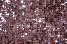 Load image into Gallery viewer, New York Dazzle Sequins Fabric | 6mm Sequins Fabric | 52&quot; Wide | Multiple Colors | Fabric mytextilefabric Yards Mauve 

