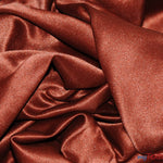 Load image into Gallery viewer, L&#39;Amour Satin Fabric | Polyester Matte Satin | Peau De Soie | 60&quot; Wide | Wholesale Bolt | Wedding Dress, Tablecloth, Multiple Colors | Fabric mytextilefabric Bolts Medium Rust 

