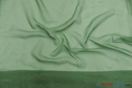 Chiffon Fabric | Super Soft & Flowy | 60" Wide | Sample Swatch | Fabric mytextilefabric Sample Swatches Medium Sage 