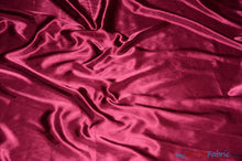 Load image into Gallery viewer, Silky Soft Medium Satin Fabric | Lightweight Event Drapery Satin | 60&quot; Wide | Economic Satin by the Wholesale Bolt | Fabric mytextilefabric Bolts Merlot 0058 