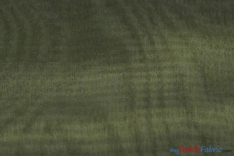 Soft and Smooth Mirror Organza Fabric | 60" Wide | Continuous Yards | Multiple Colors | Fabric mytextilefabric Yards Midnight Olive 