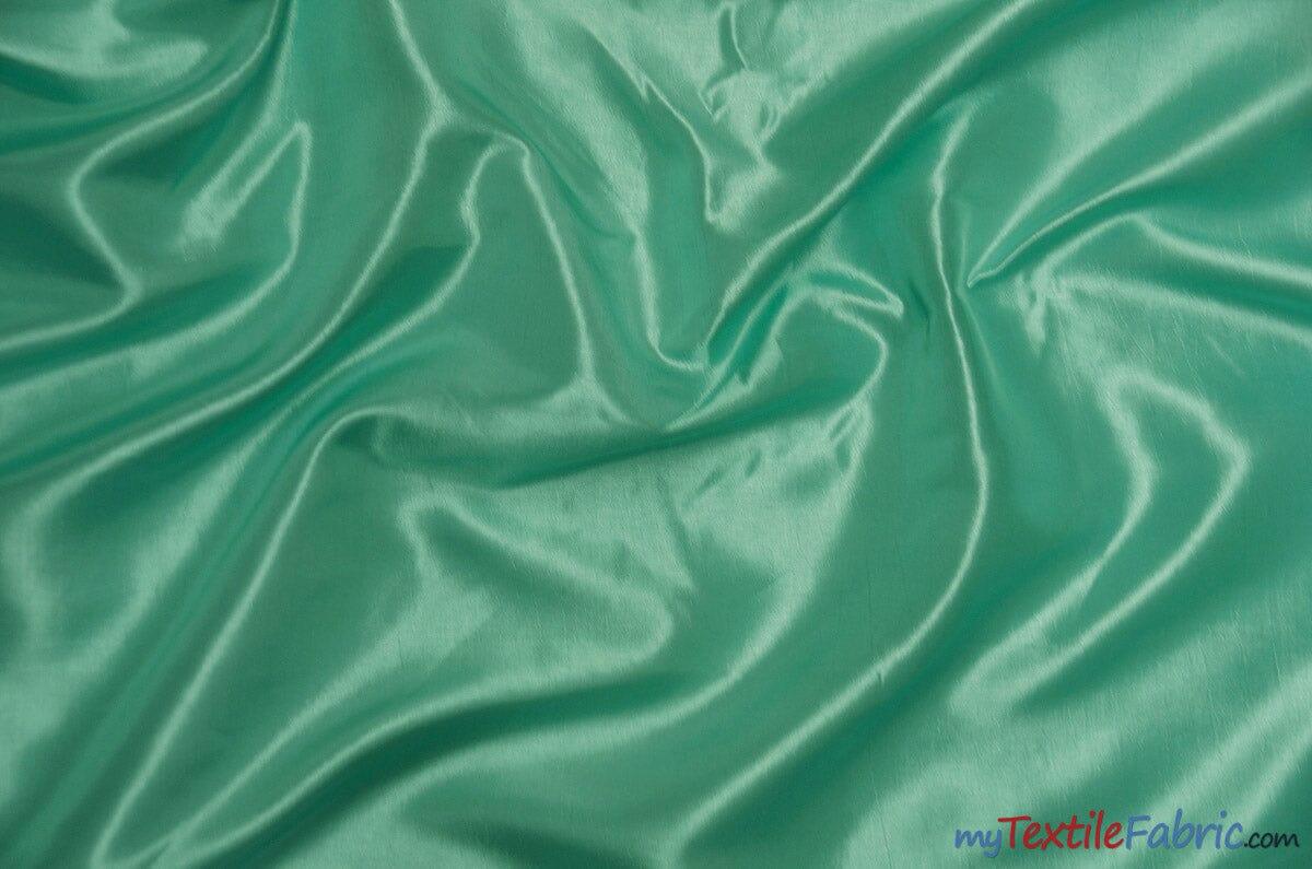 Taffeta Fabric | Two Tone Taffeta Fabric | Non Stretch Taffeta | 60" Wide | Multiple Solid Colors | Continuous Yards | Fabric mytextilefabric Yards Mint 