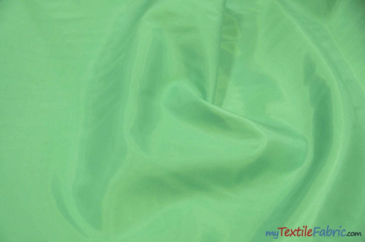 Polyester Lining Fabric | Woven Polyester Lining | 60" Wide | Continuous Yards | Imperial Taffeta Lining | Apparel Lining | Tent Lining and Decoration | Fabric mytextilefabric Yards Mint 