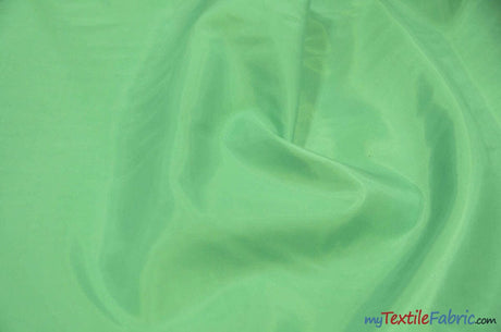 Polyester Lining Fabric | Woven Polyester Lining | 60" Wide | Continuous Yards | Imperial Taffeta Lining | Apparel Lining | Tent Lining and Decoration | Fabric mytextilefabric Yards Mint 