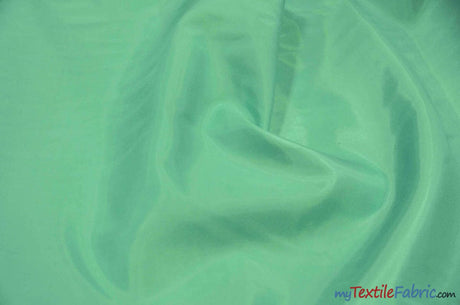 Polyester Silky Habotai Lining | 58" Wide | Super Soft and Silky Poly Habotai Fabric | Sample Swatch | Digital Printing, Apparel Lining, Drapery and Decor | Fabric mytextilefabric Sample Swatches Mint 