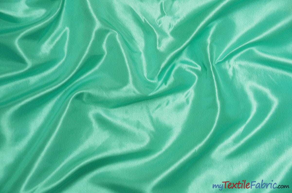 Stretch Taffeta Fabric | 60" Wide | Multiple Solid Colors | Continuous Yards | Costumes, Apparel, Cosplay, Designs | Fabric mytextilefabric Yards Mint 