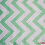 Load image into Gallery viewer, Chevron Satin Fabric | Chevron L&#39;amour Satin | Matte Satin Print | 60&quot; Wide | Multiple Colors | Fabric mytextilefabric Yards Mint 
