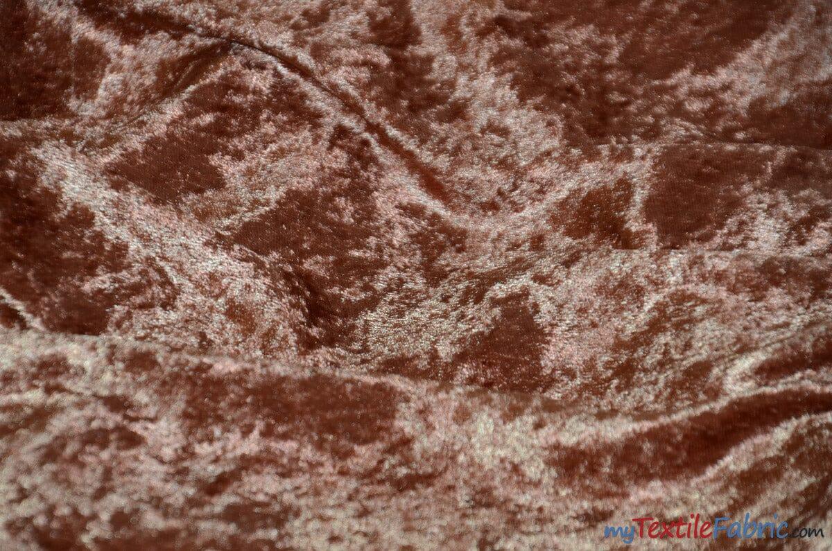 Panne Velvet Fabric | 60" Wide | Crush Panne Velour | Apparel, Costumes, Cosplay, Curtains, Drapery & Home Decor | Fabric mytextilefabric Yards Mocha 