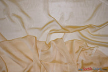 Load image into Gallery viewer, Two Tone Chiffon Fabric | Iridescent Chiffon Fabric | 60&quot; Wide | Clean Edge | Multiple Colors | Continuous Yards | Fabric mytextilefabric Yards Mustard White 