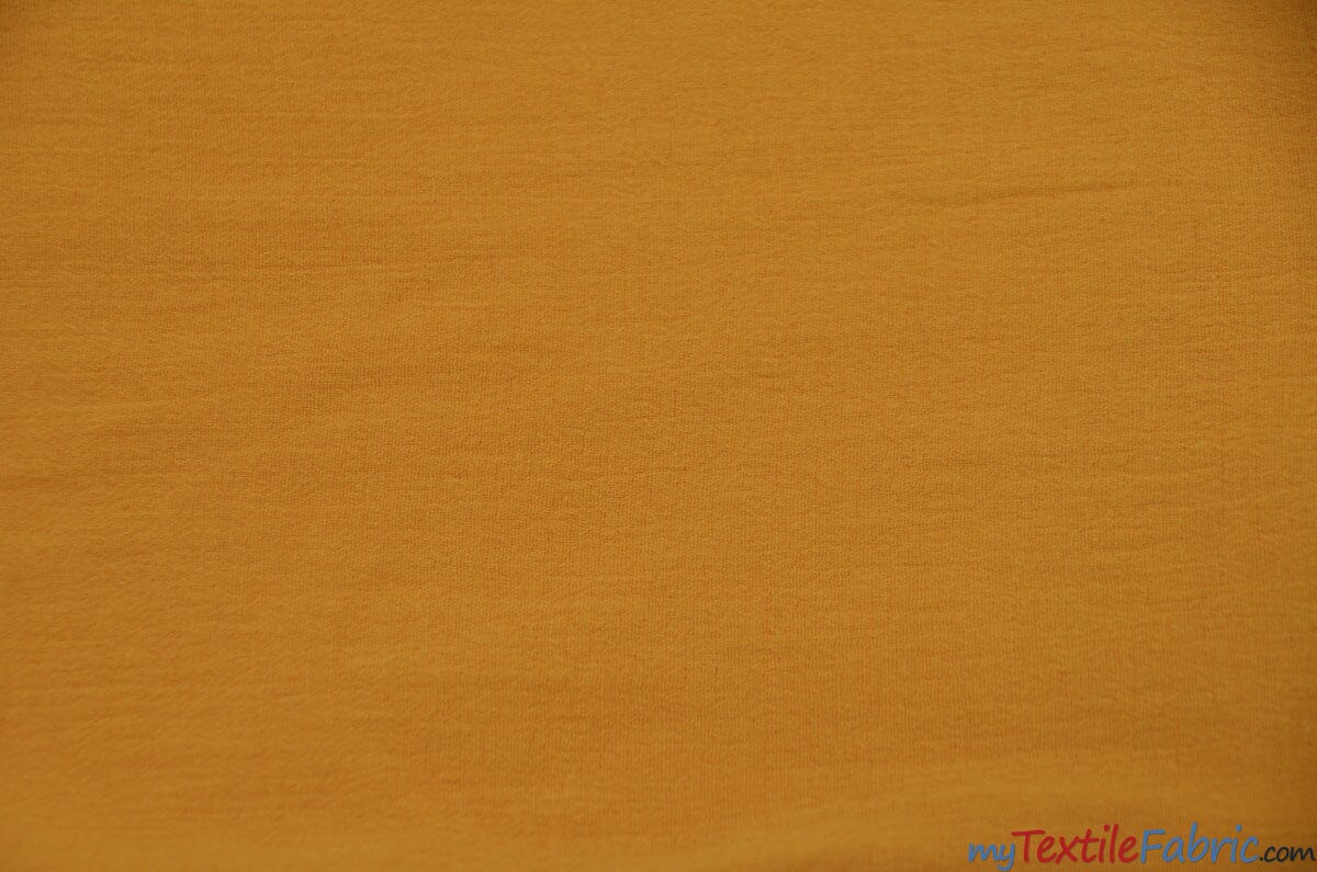 100% Cotton Gauze Fabric | Soft Lightweight Cotton Muslin | 48" Wide | Continuous Yard | Fabric mytextilefabric Yards Mustard 