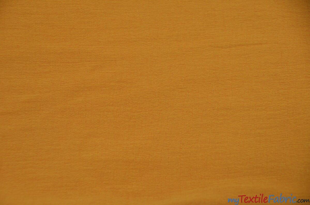 100% Cotton Gauze Fabric | Soft Lightweight Cotton Muslin | 48" Wide | Continuous Yard | Fabric mytextilefabric Yards Mustard 