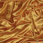 Load image into Gallery viewer, Silky Soft Medium Satin Fabric | Lightweight Event Drapery Satin | 60&quot; Wide | Economic Satin by the Wholesale Bolt | Fabric mytextilefabric Bolts Mustard 0020 
