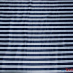 Load image into Gallery viewer, 1&quot; Stripe Satin Print | Dull Satin Print | 58/60&quot; Wide | Stripe Satin Print Fabric | 3 Colors | Fabric mytextilefabric Yards Navy White 1&quot; Stripe 
