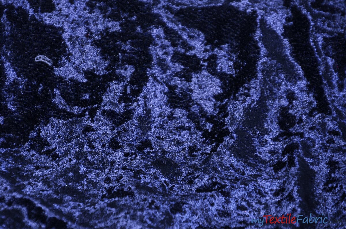  Stretch Velvet Fabric 60'' Wide by The Yard for Sewing Apparel  Costumes Craft (1 Yard, Navy Blue)