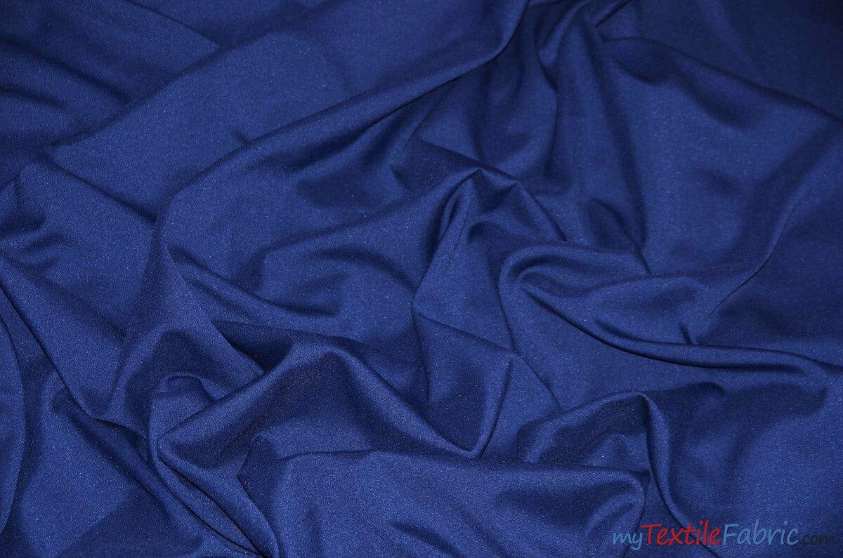 Extra Wide Polyester Fabric | 120" Wide Polyester Fabric | 120" Polypoplin for Tablecloths, Drapery, and Curtains | Fabric mytextilefabric Yards Navy Blue 