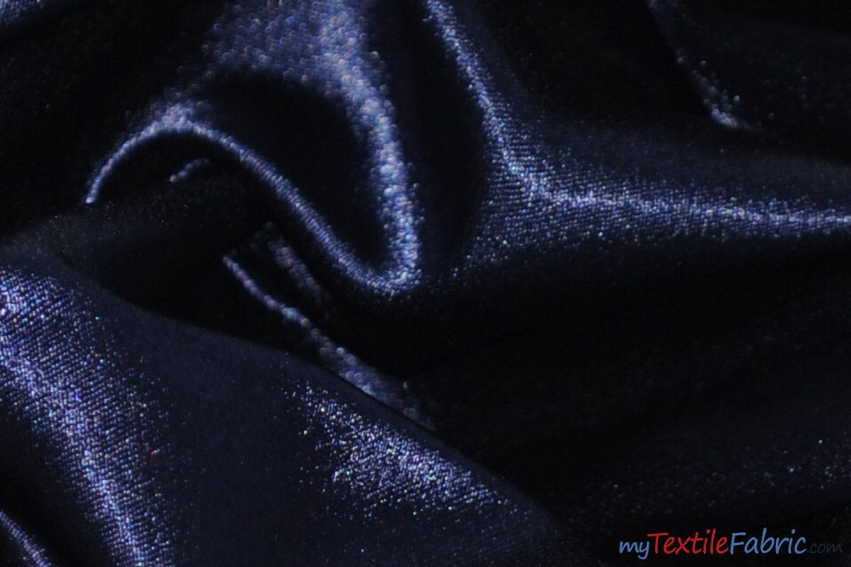 Superior Quality Crepe Back Satin | Japan Quality | 60" Wide | Continuous Yards | Multiple Colors | Fabric mytextilefabric Yards Navy Blue 