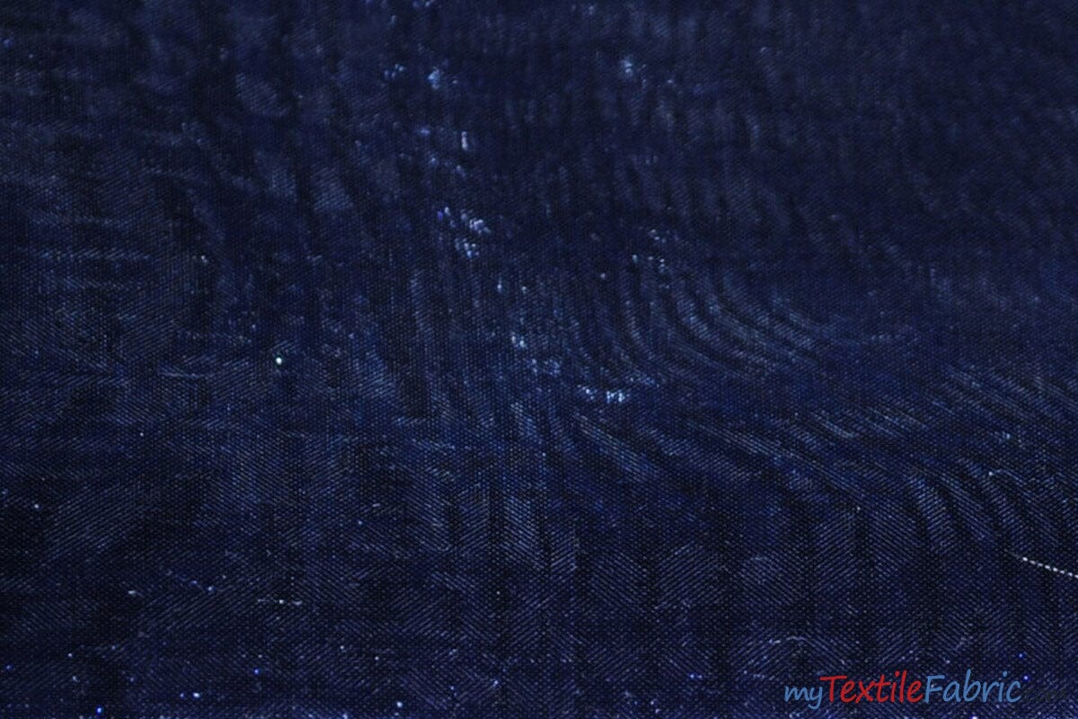 Soft and Smooth Mirror Organza Fabric | 60" Wide | Wholesale Bolt | Multiple Colors | Fabric mytextilefabric Bolts Navy Blue 