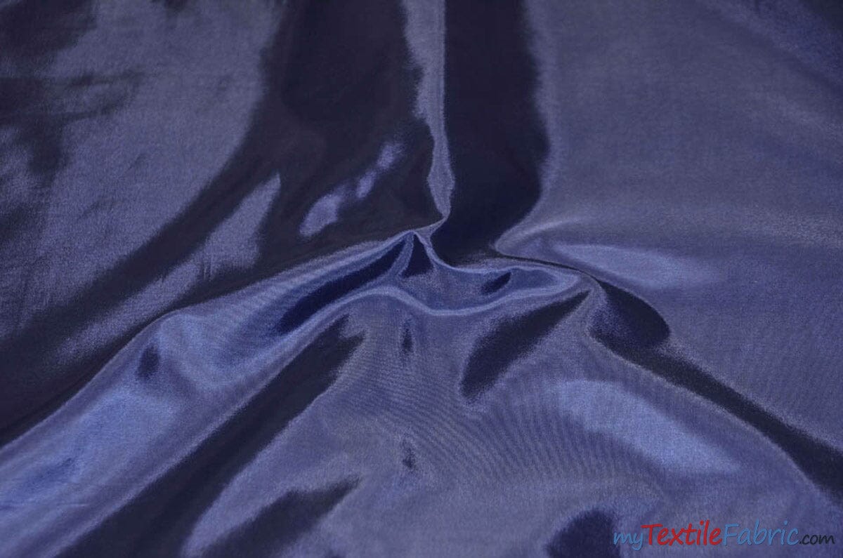 Polyester Silky Habotai Lining | 58" Wide | Super Soft and Silky Poly Habotai Fabric | Continuous Yards | Multiple Colors | Digital Printing, Apparel Lining, Drapery and Decor | Fabric mytextilefabric Yards Navy Blue 