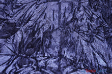 Load image into Gallery viewer, Crushed Triple Velvet | Crush Velvet Fabric | 45&quot; Wide | Original Crushed Plush Velvet | Multiple Colors | Fabric mytextilefabric Yards Navy Blue 