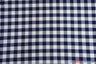 Gingham Checkered Fabric | Polyester Picnic Checkers | 1" x 1" | 60" Wide | Tablecloths, Curtains, Drapery, Events, Apparel | Fabric mytextilefabric Yards Navy Blue White 