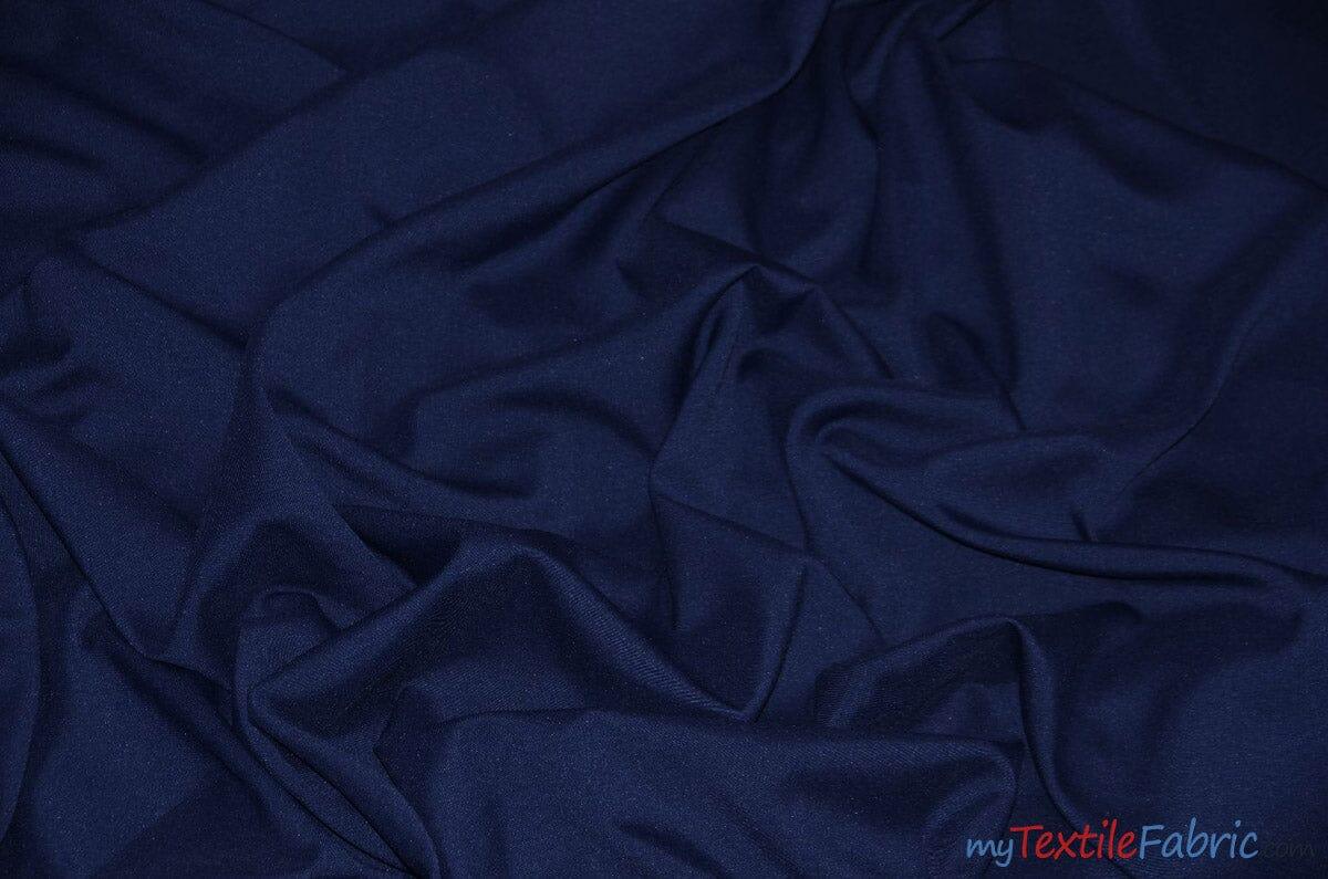 60" Wide Polyester Fabric by the Yard | Visa Polyester Poplin Fabric | Basic Polyester for Tablecloths, Drapery, and Curtains | Fabric mytextilefabric Yards Navy Blue 