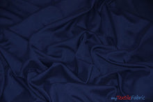 Load image into Gallery viewer, 60&quot; Wide Polyester Fabric Wholesale Bolt | Visa Polyester Poplin Fabric | Basic Polyester for Tablecloths, Drapery, and Curtains | Fabric mytextilefabric Bolts Navy Blue 