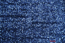 Glitz Mesh Sequins Fabric | 3mm Glitter Sequins | 52" Wide | Multiple Colors | Fabric mytextilefabric Yards Navy Blue 