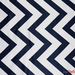 Load image into Gallery viewer, Chevron Satin Fabric | Chevron L&#39;amour Satin | Matte Satin Print | 60&quot; Wide | Multiple Colors | Fabric mytextilefabric Yards Navy 
