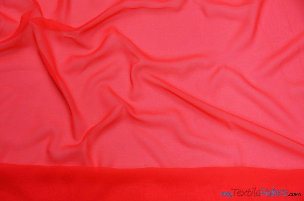 Chiffon Fabric | Super Soft & Flowy | 60" Wide | Wholesale Bolt | Multiple Colors | Fabric mytextilefabric Bolts Neon Fuchsia 