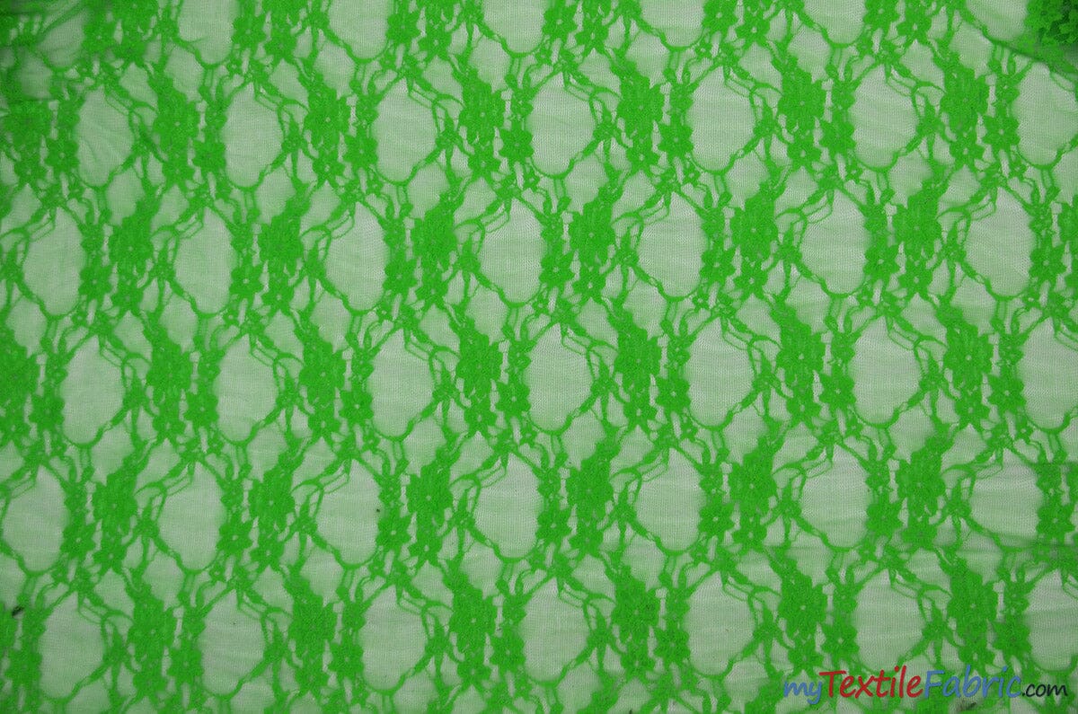  Giselle Stretch Floral Lace Avocado Fabric
