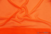 Load image into Gallery viewer, Chiffon Fabric | Super Soft &amp; Flowy | 60&quot; Wide | Wholesale Bolt | Multiple Colors | Fabric mytextilefabric Bolts Neon Orange 