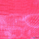 Load image into Gallery viewer, Soft and Smooth Mirror Organza Fabric | 60&quot; Wide | Wholesale Bolt | Multiple Colors | Fabric mytextilefabric Bolts Neon Pink 
