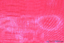 Load image into Gallery viewer, Soft and Smooth Mirror Organza Fabric | 60&quot; Wide | Sample Swatch | Multiple Colors | Fabric mytextilefabric Sample Swatches Neon Pink 
