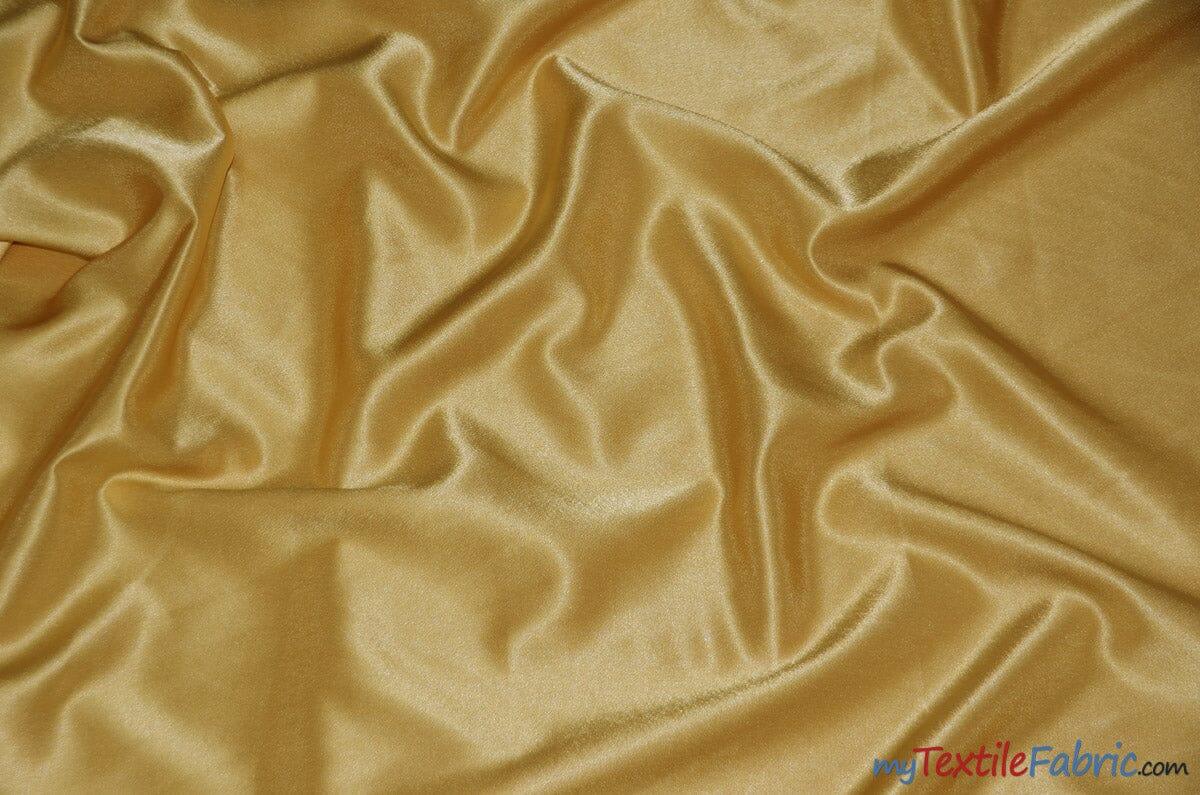 Crepe Back Satin | Korea Quality | 60" Wide | Sample Swatch | Multiple Colors | Fabric mytextilefabric Sample Swatches Night Gold 