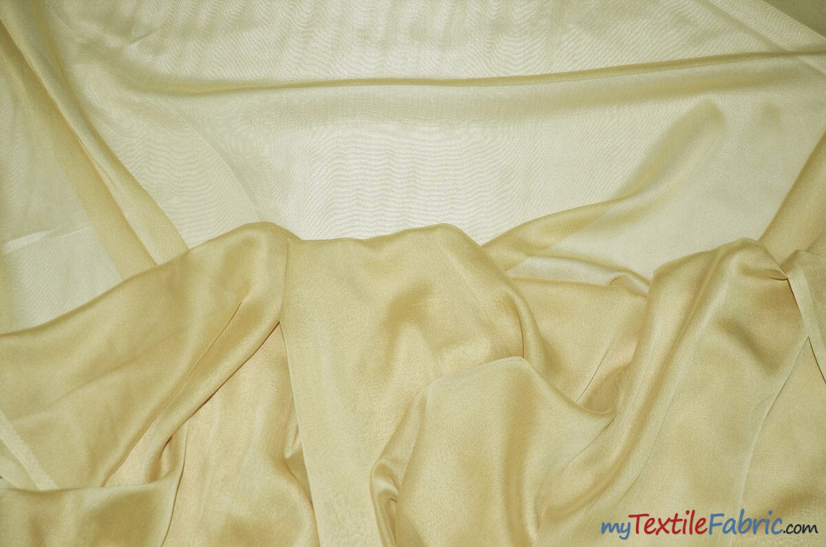 Two Tone Chiffon Fabric | Iridescent Chiffon Fabric | 60" Wide | Clean Edge | Multiple Colors | Sample Swatches | Fabric mytextilefabric Sample Swatches Night Gold 