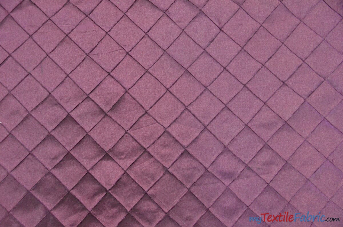 Taffeta Pintuck Fabric | 2"x2" Diamond | Diamond Taffeta Fabric | 54" Wide | Multiple Colors | Fabric mytextilefabric Yards Night Plum 