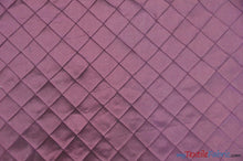 Load image into Gallery viewer, Taffeta Pintuck Fabric | 2&quot;x2&quot; Diamond | Diamond Taffeta Fabric | 54&quot; Wide | Multiple Colors | Fabric mytextilefabric Yards Night Plum 