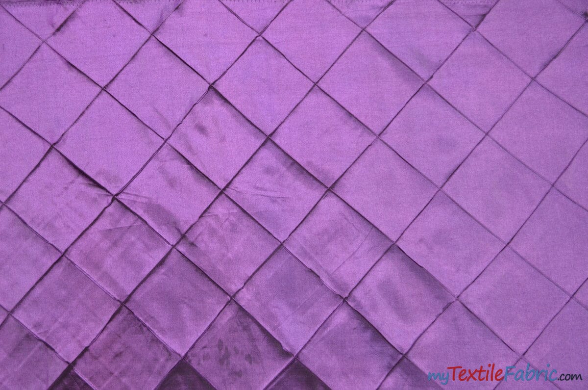 Taffeta Pintuck Fabric | 4"x4" Diamond | Diamond Taffeta Fabric | 58" Wide | Multiple Colors | Wholesale Bolt | Fabric mytextilefabric Bolts Night Plum 