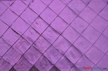 Load image into Gallery viewer, Taffeta Pintuck Fabric | 4&quot;x4&quot; Diamond | Diamond Taffeta Fabric | 58&quot; Wide | Multiple Colors | Sample Swatch | Fabric mytextilefabric Sample Swatches Night Plum 