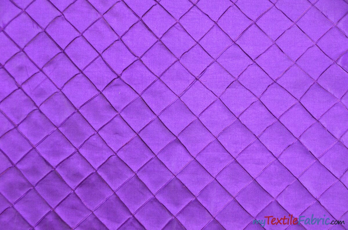 Taffeta Pintuck Fabric | 2"x2" Diamond | Diamond Taffeta Fabric | 54" Wide | Multiple Colors | Fabric mytextilefabric Yards Night Purple 